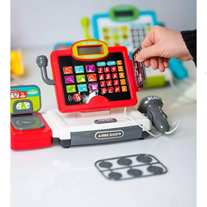 اسباب بازی صندوق فروشگاهی کودک قرمز supermarket cashier toys BSCI Five Star_اسباب بازی
